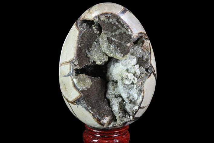 Septarian Dragon Egg Geode - Yellow Crystals #88502